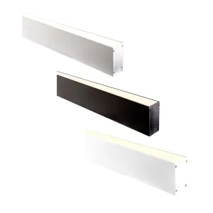 38mm x 90mm Square Slimline Suspended Aluminium Profile IP20 in Silver/Black/White Havit Commercial