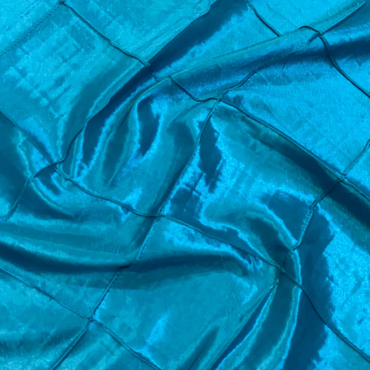 4" Pintuck Taffeta Wholesale Fabric in Turquoise 112