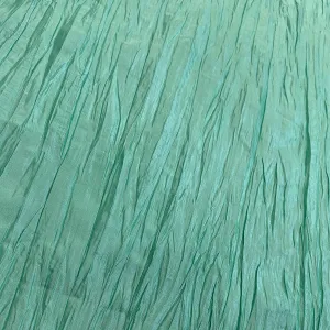 Accordion Taffeta Wholesale Fabric in Teal Green