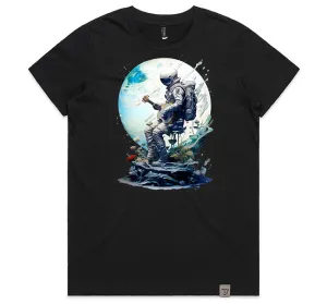 Acoustic Astronaut Womens T Black