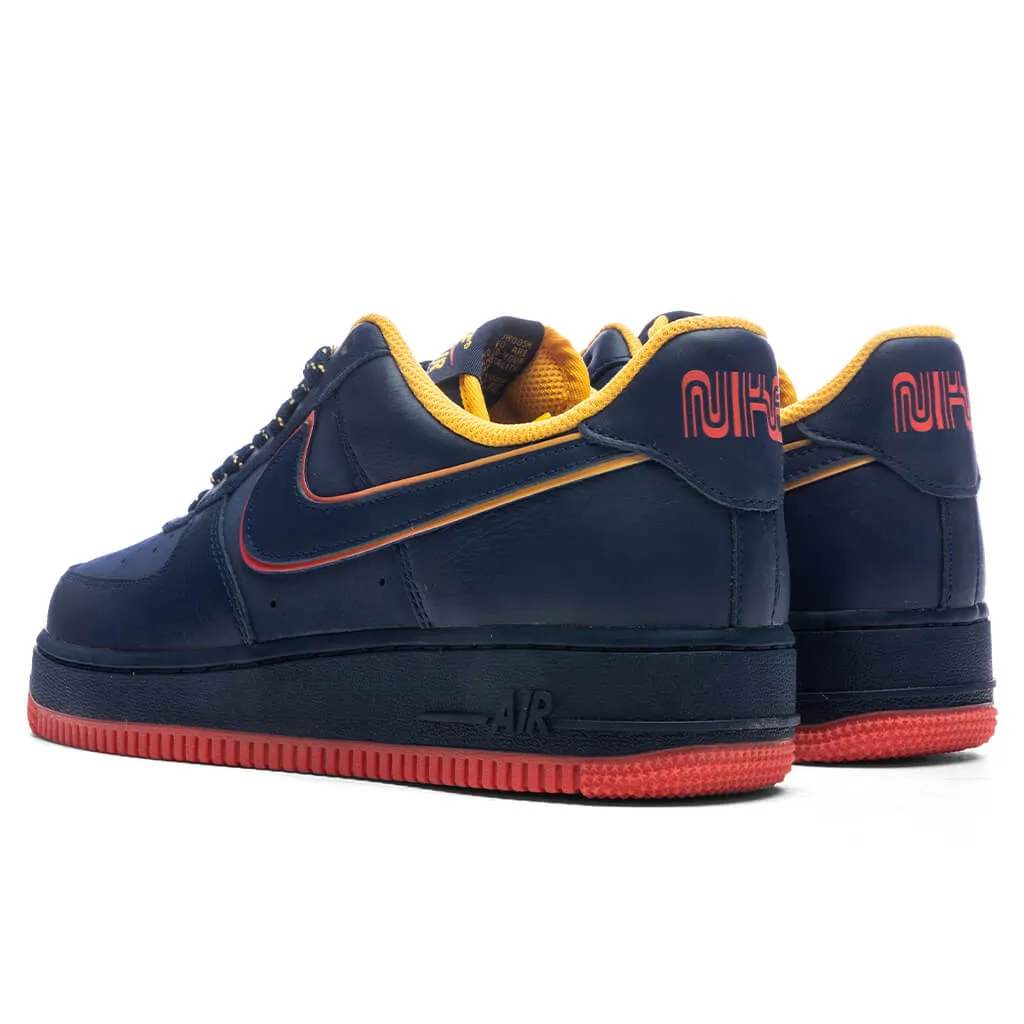 Air Force 1 '07 LV8 'Retro Lettering' - Midnight Navy/Light Crimson/Blue Void/University Gold