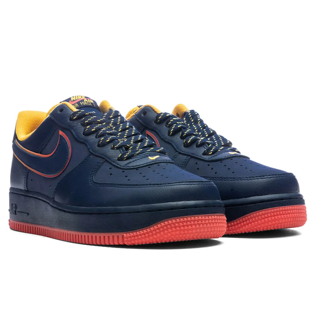 Air Force 1 '07 LV8 'Retro Lettering' - Midnight Navy/Light Crimson/Blue Void/University Gold