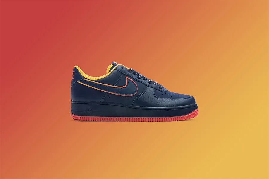 Air Force 1 '07 LV8 'Retro Lettering' - Midnight Navy/Light Crimson/Blue Void/University Gold