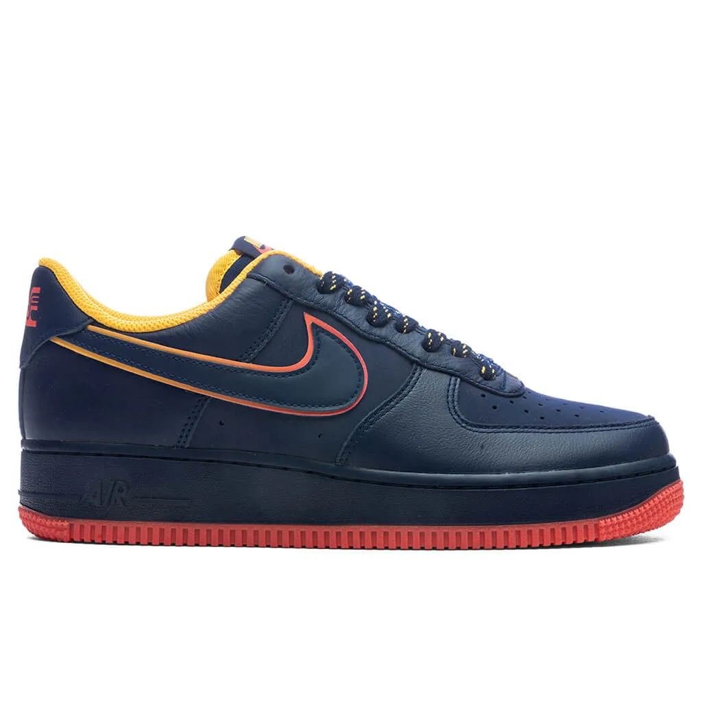 Air Force 1 '07 LV8 'Retro Lettering' - Midnight Navy/Light Crimson/Blue Void/University Gold