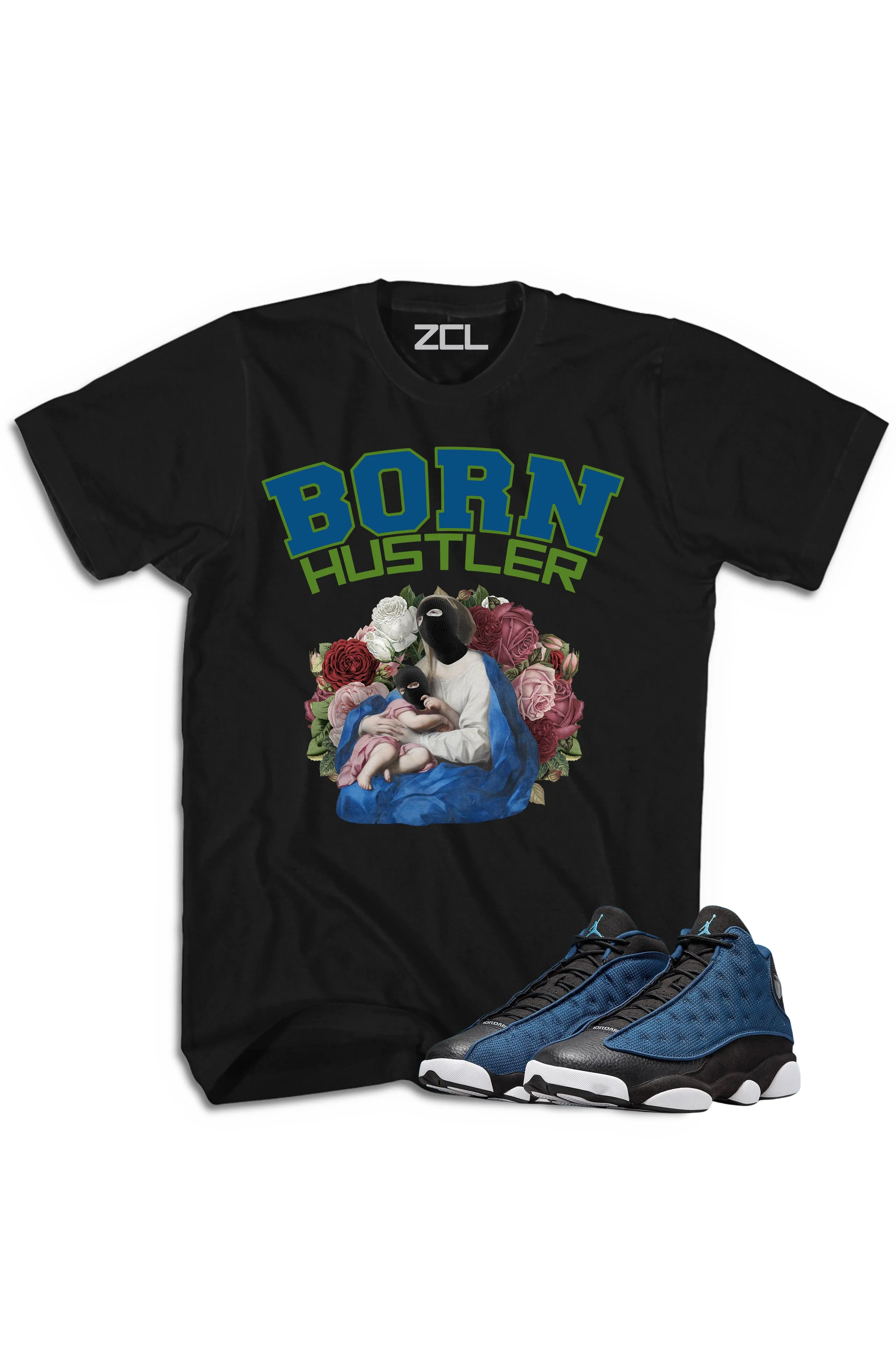 Air Jordan 13 "Born Hustler" Tee Brave Blue