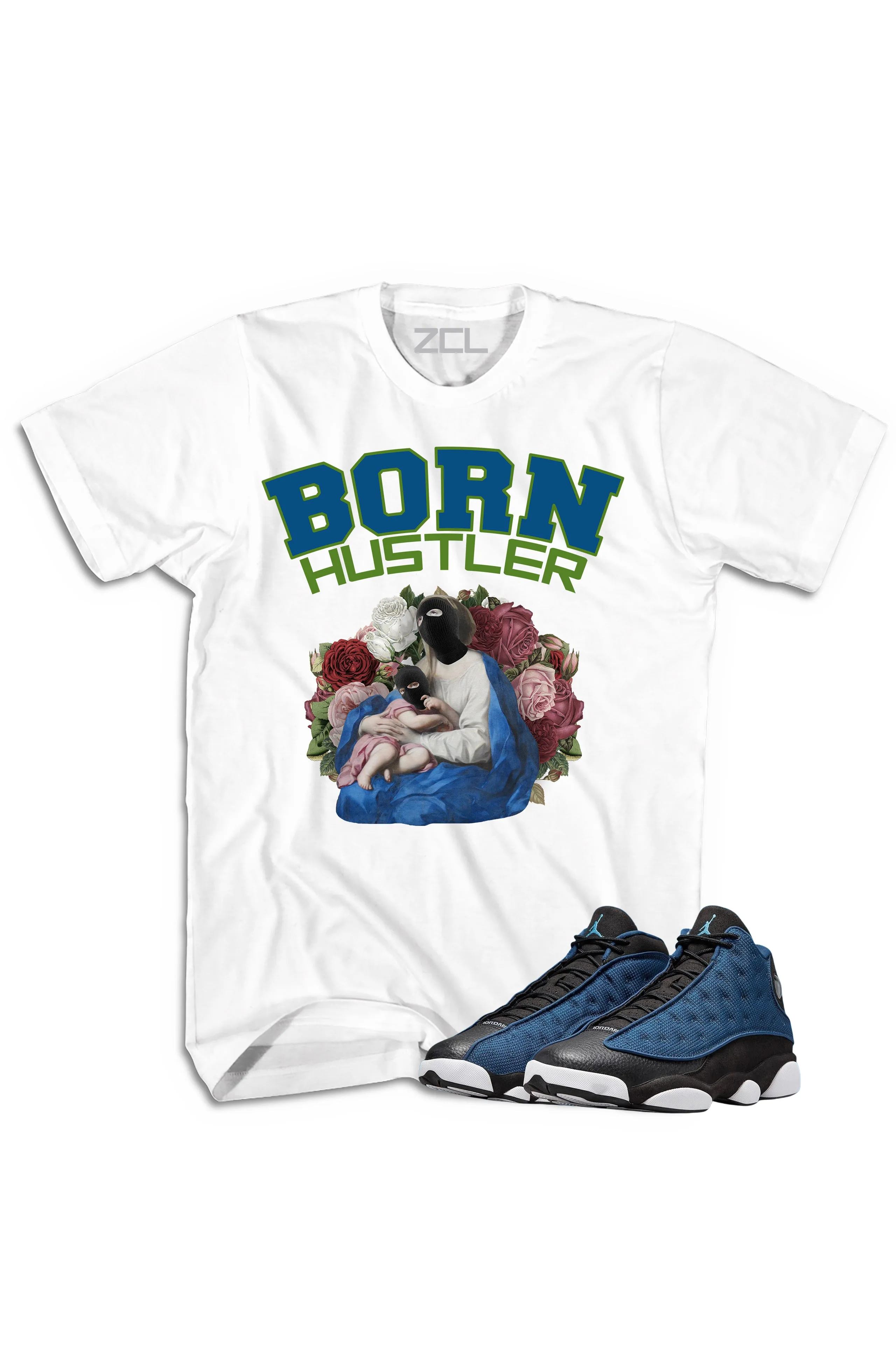 Air Jordan 13 "Born Hustler" Tee Brave Blue