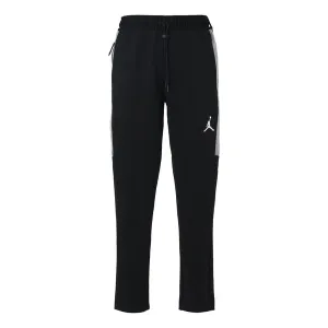 Air Jordan Air Logo Printed Knitted Color Block Casual Sports Pants Men's Black