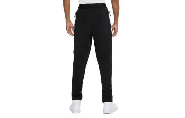 Air Jordan Air Logo Printed Knitted Color Block Casual Sports Pants Men's Black