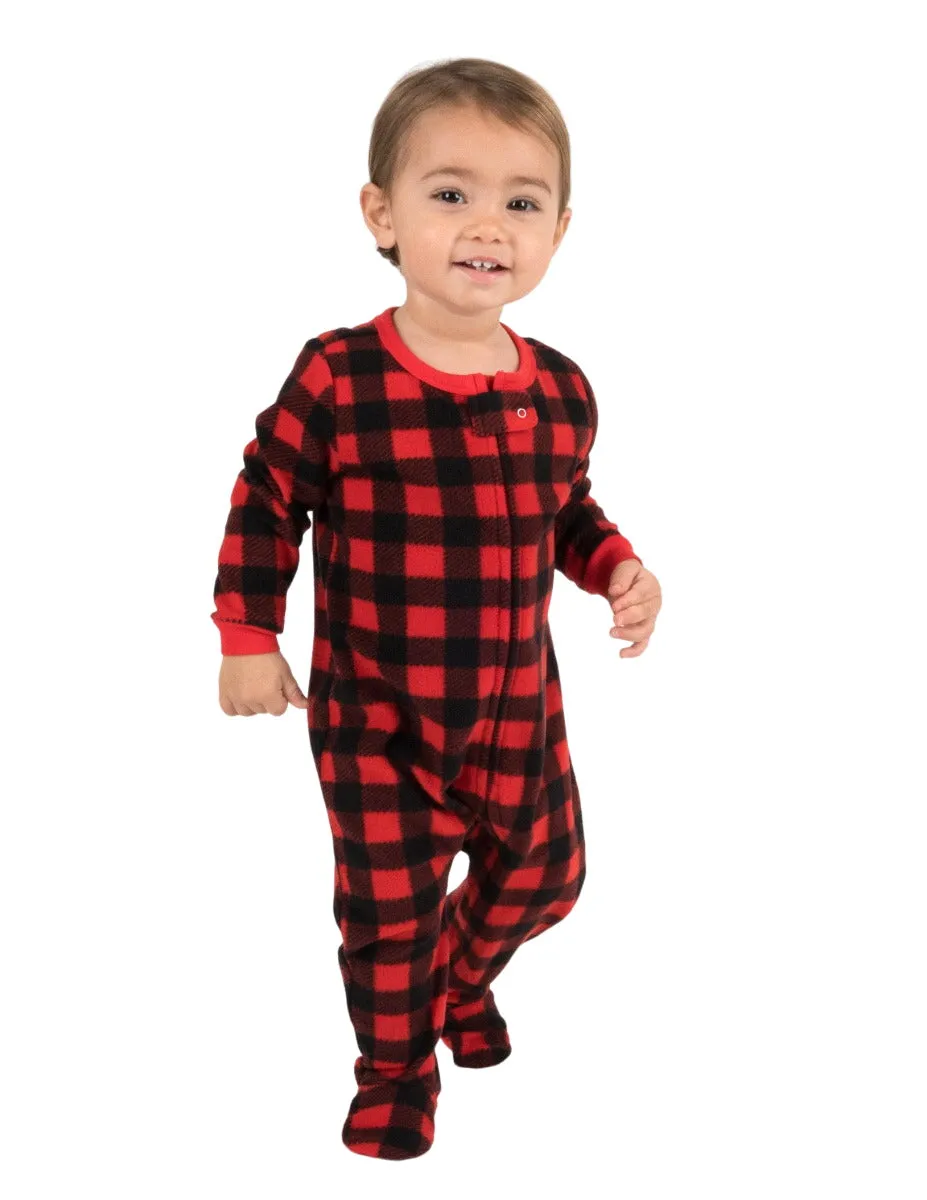 Baby Footed Fleece Plaid Pajamas