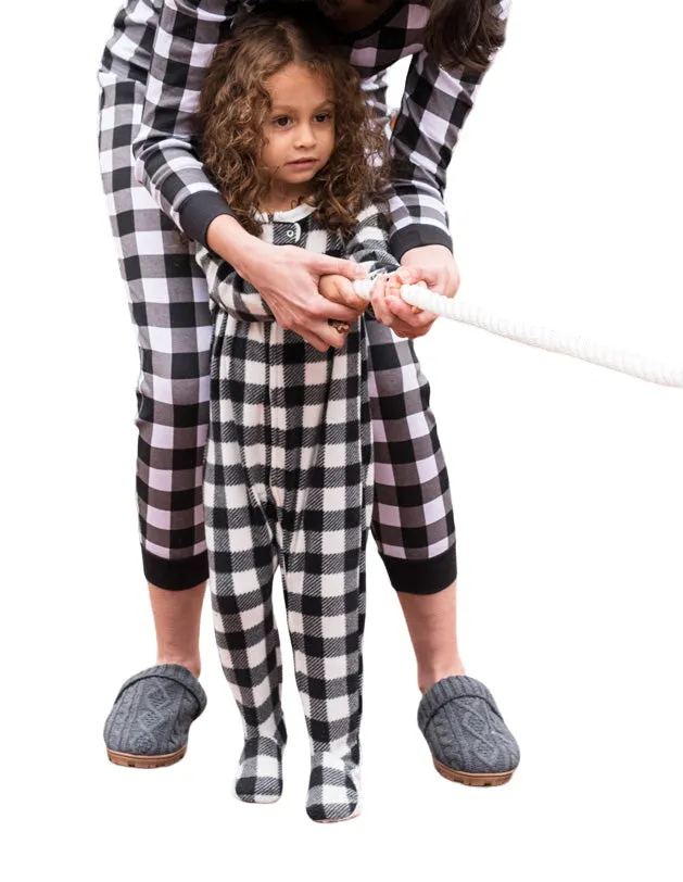 Baby Footed Fleece Plaid Pajamas