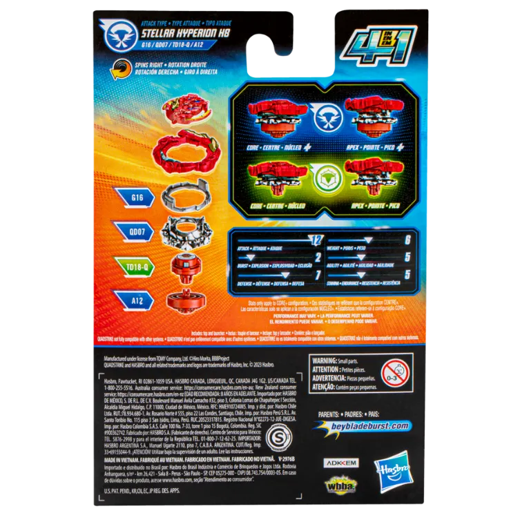 Beyblade Burst Quadstrike Stellar Hyperion H8 Starter Pack