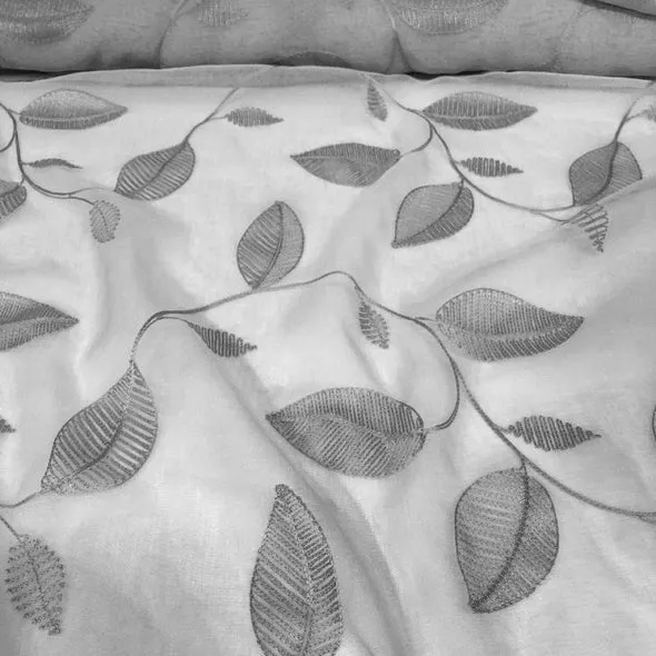 Birch Leaf Wholesale Fabric in Grey