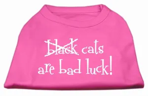 Black Cats are Bad Luck Screen Print Shirt Bright Pink M (12)