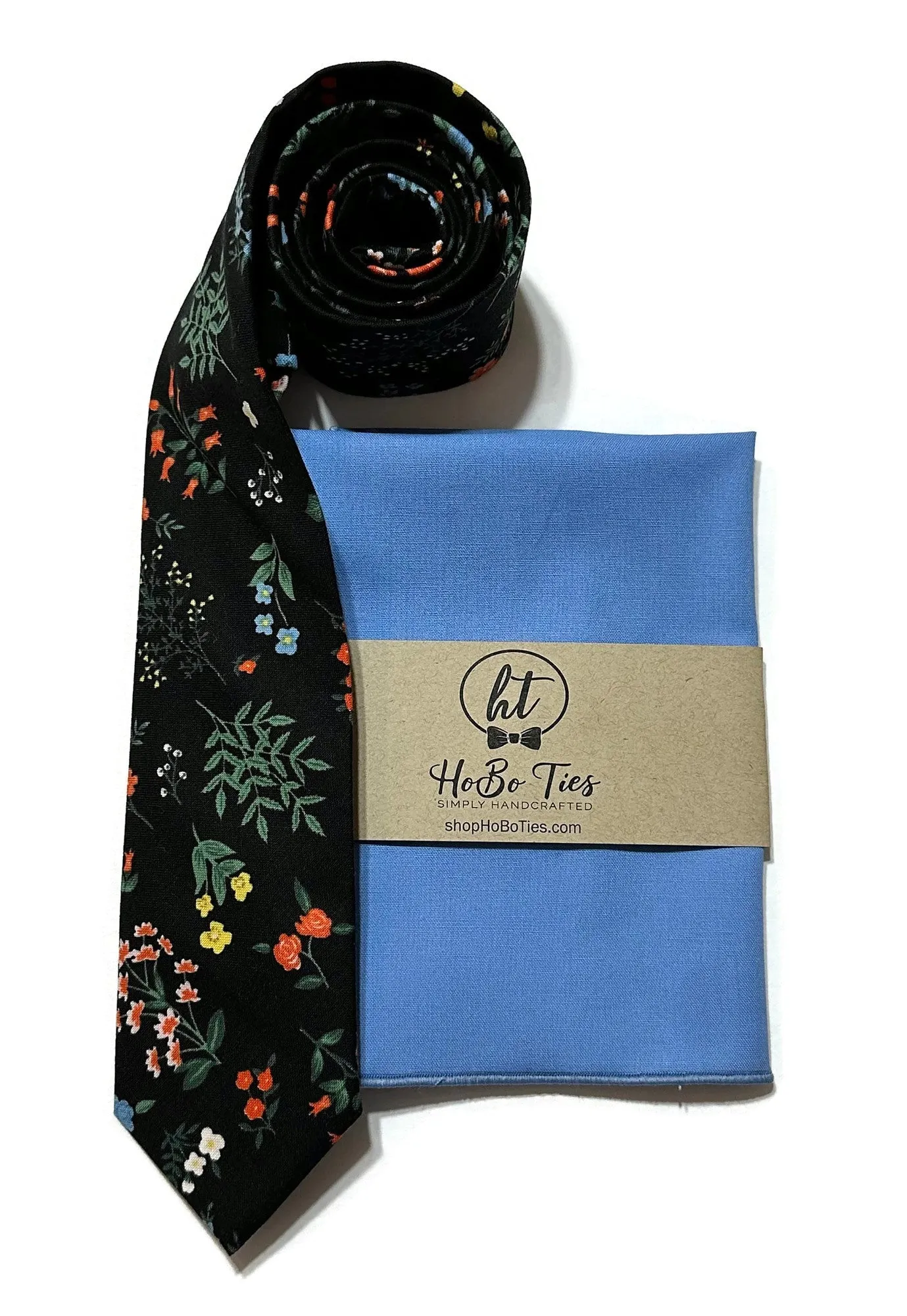 Black Hawthorne Floral Necktie