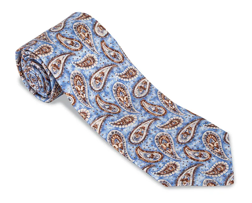 Blue Bernadette Pine Necktie - F5425