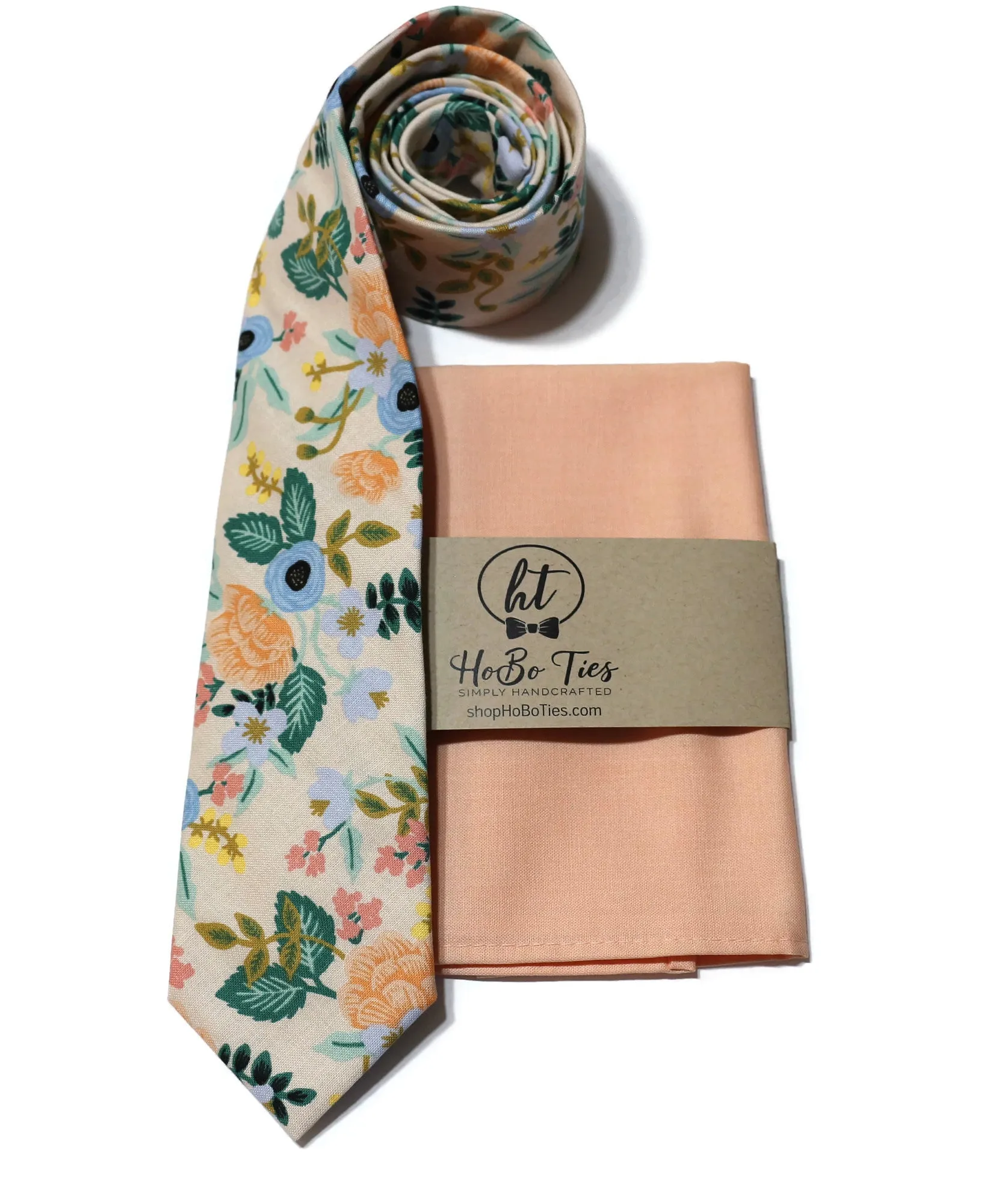 Blush Birch Floral Necktie