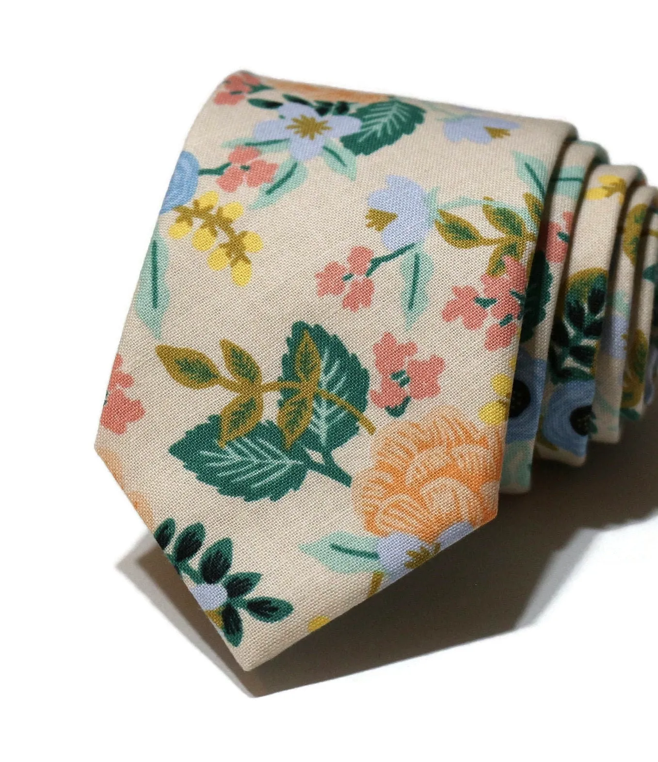 Blush Birch Floral Necktie