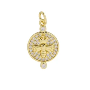 Bumble Bee Tag Charm For Charm Necklace & Bracelet