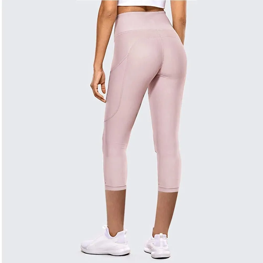 Capri Sport Leggings for Women, Polyester, Breathable, Elastic Waist