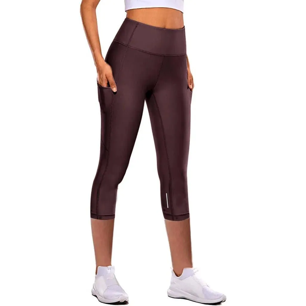 Capri Sport Leggings for Women, Polyester, Breathable, Elastic Waist