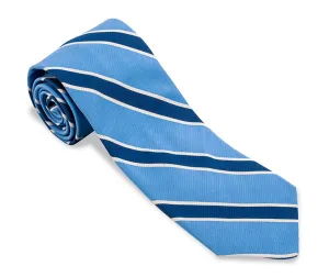 Cobalt/Navy Crescent Stripes Necktie - F5548