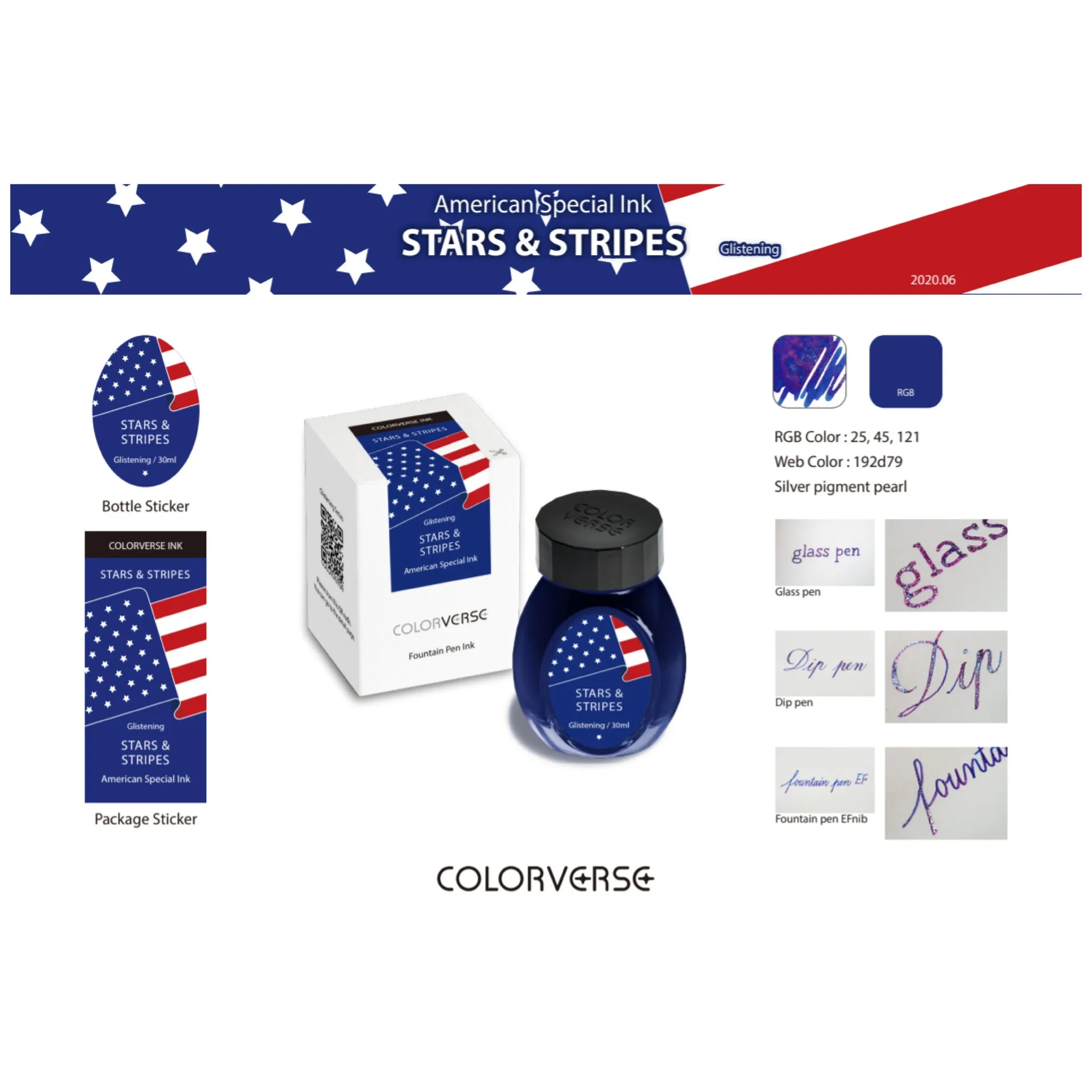 Colorverse Stars and Stripes (30ml) Bottled Ink (LBA Exclusive)