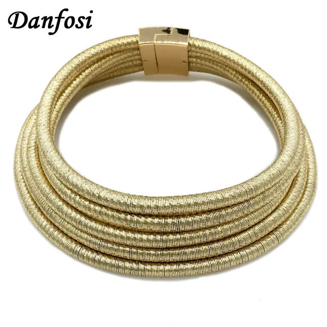 Danfosi New Same Design Kim Kardashian Collar Choker Necklaces For Women Statement Jewelry Maxi Necklaces Boho Accessories N4235