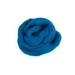 Extrafine merino wool, tops, 19 microns, Teal