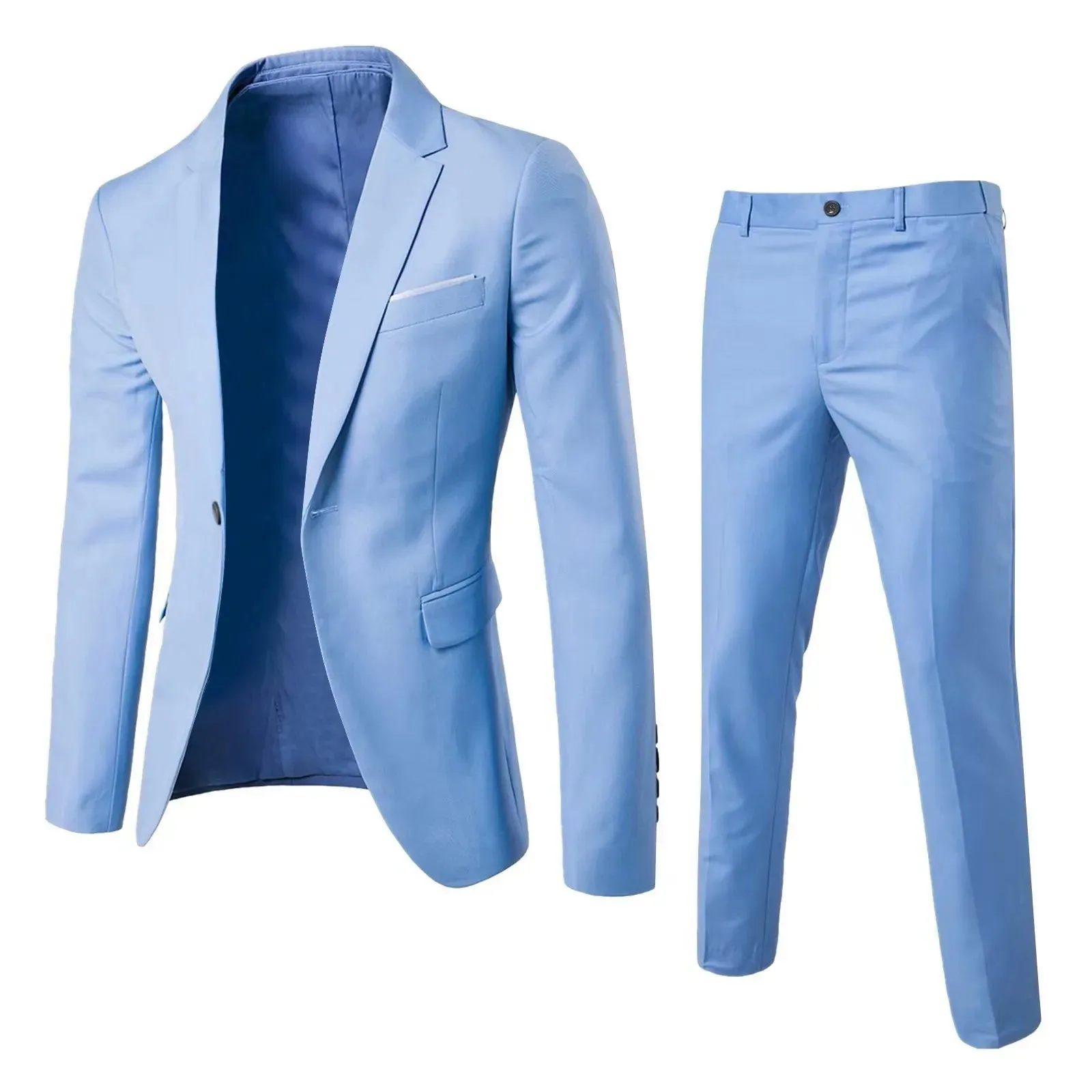 Fashion Jacket   Vest   Trousers Three-piece Set Men's Solid Color Business Gentleman Casual Slim Fit Wedding Dress Suit S-6XL