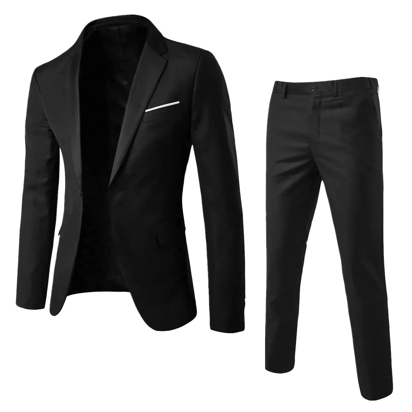 Fashion Jacket   Vest   Trousers Three-piece Set Men's Solid Color Business Gentleman Casual Slim Fit Wedding Dress Suit S-6XL