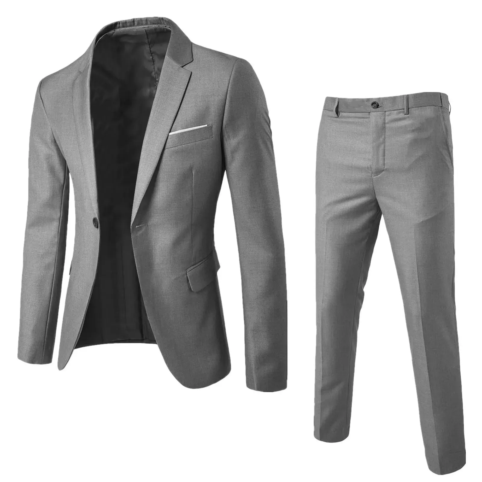 Fashion Jacket   Vest   Trousers Three-piece Set Men's Solid Color Business Gentleman Casual Slim Fit Wedding Dress Suit S-6XL