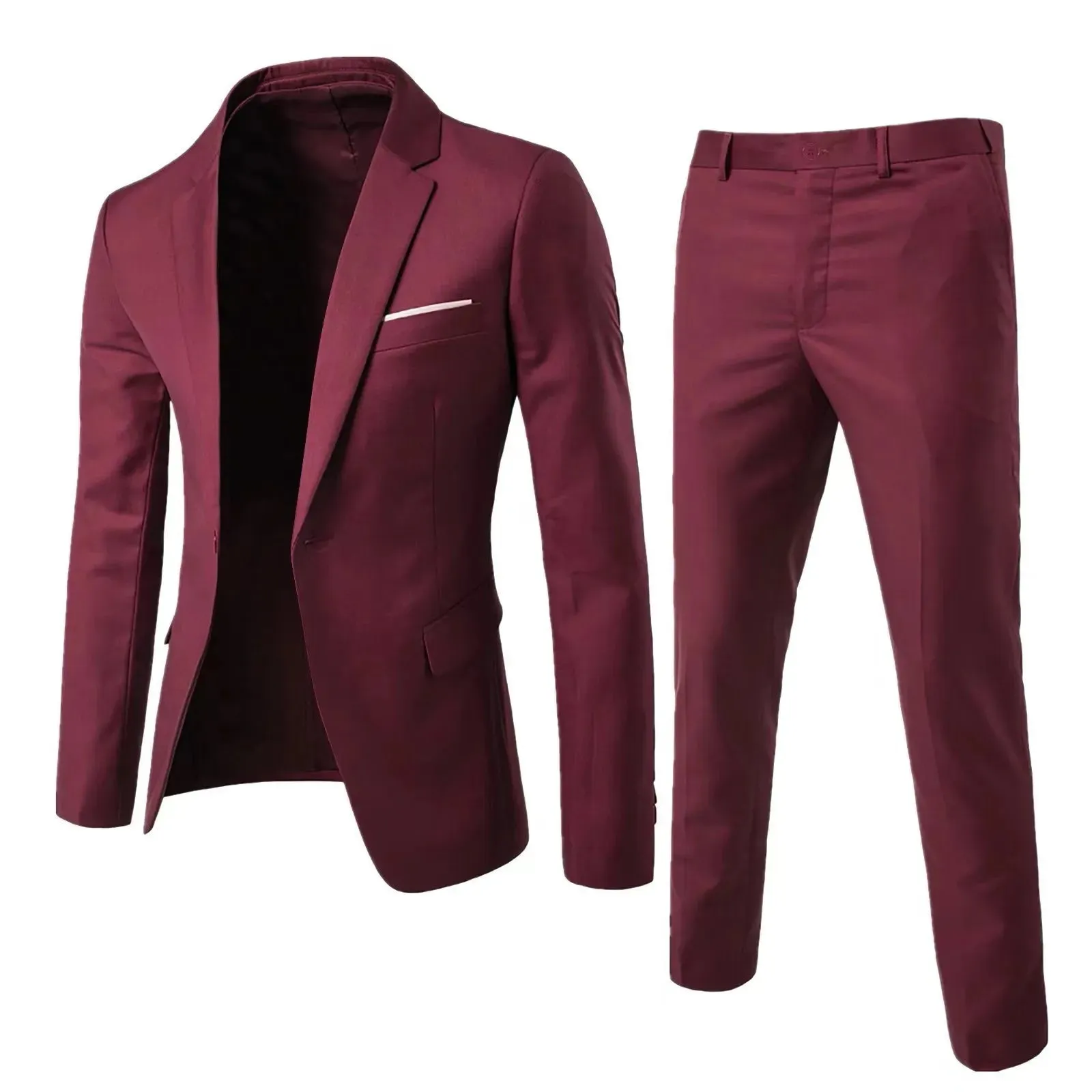 Fashion Jacket   Vest   Trousers Three-piece Set Men's Solid Color Business Gentleman Casual Slim Fit Wedding Dress Suit S-6XL