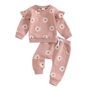 Flower Sweatshirt 2pc Outfit