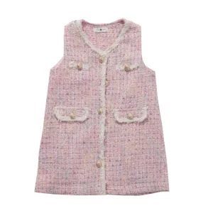 Girls Dresses | Tweed Sheath - Pink | Petite Hailey