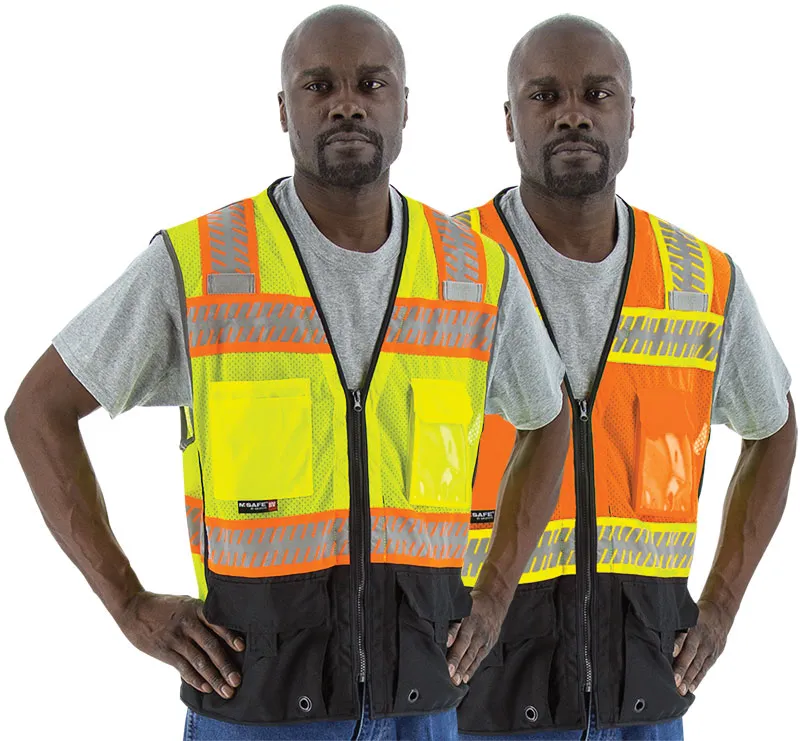 Hi-Viz Vests with Chainsaw Striping