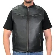 Hot Leathers VSM1037 Men's Black 'Zipper Pockets' Concealed and Carry