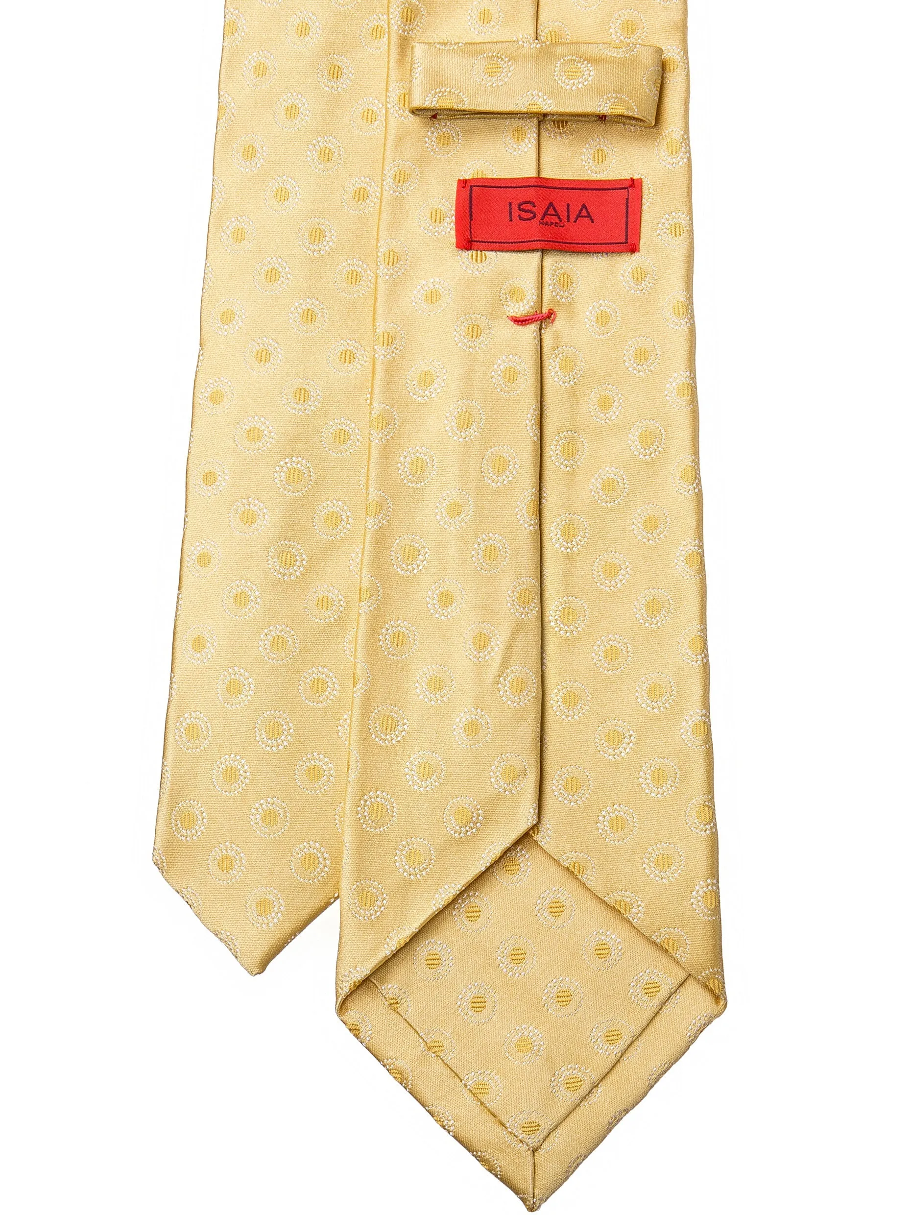 ISAIA Yellow Jacquard Woven Tie