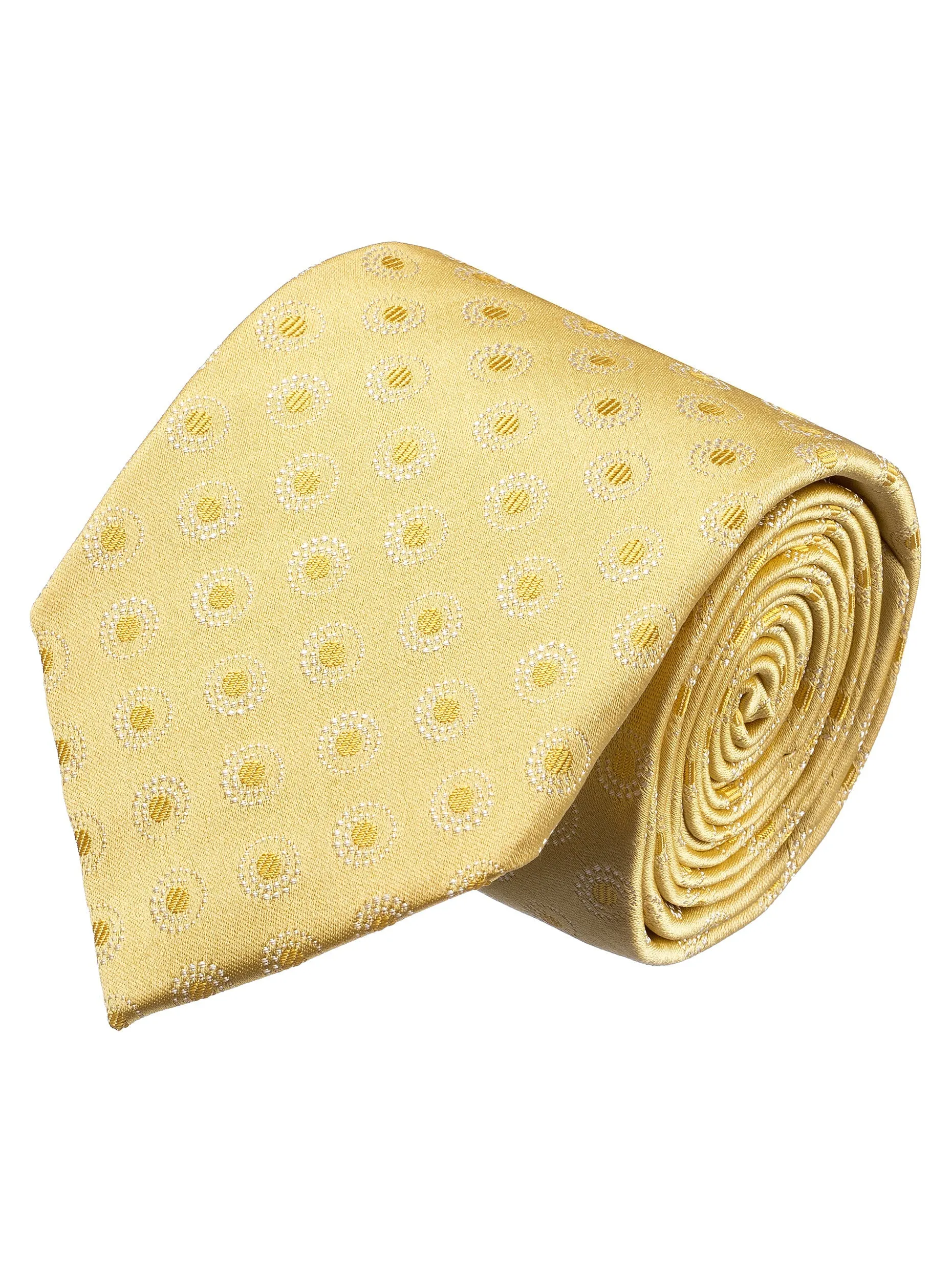 ISAIA Yellow Jacquard Woven Tie