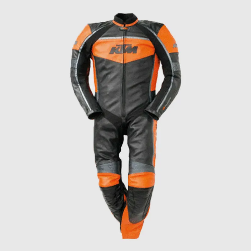 KTM MotoGP Motorbike Racing Leather Suit In All Sizes High Quality Leather