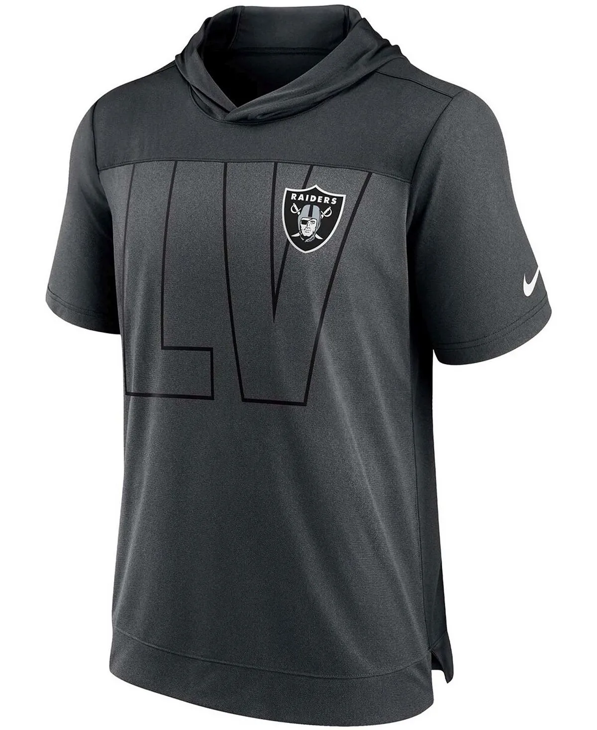 Las Vegas Raiders Performance Nike Men's Dark Gray Black Hooded T-Shirt Multi