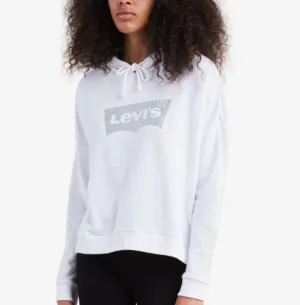 Levi's Drop-Shoulder Batwing Graphic Hoodie White Size L