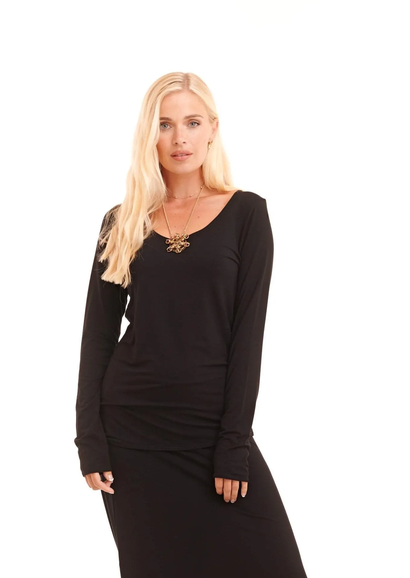 LONG SLEEVE TOP BLACK