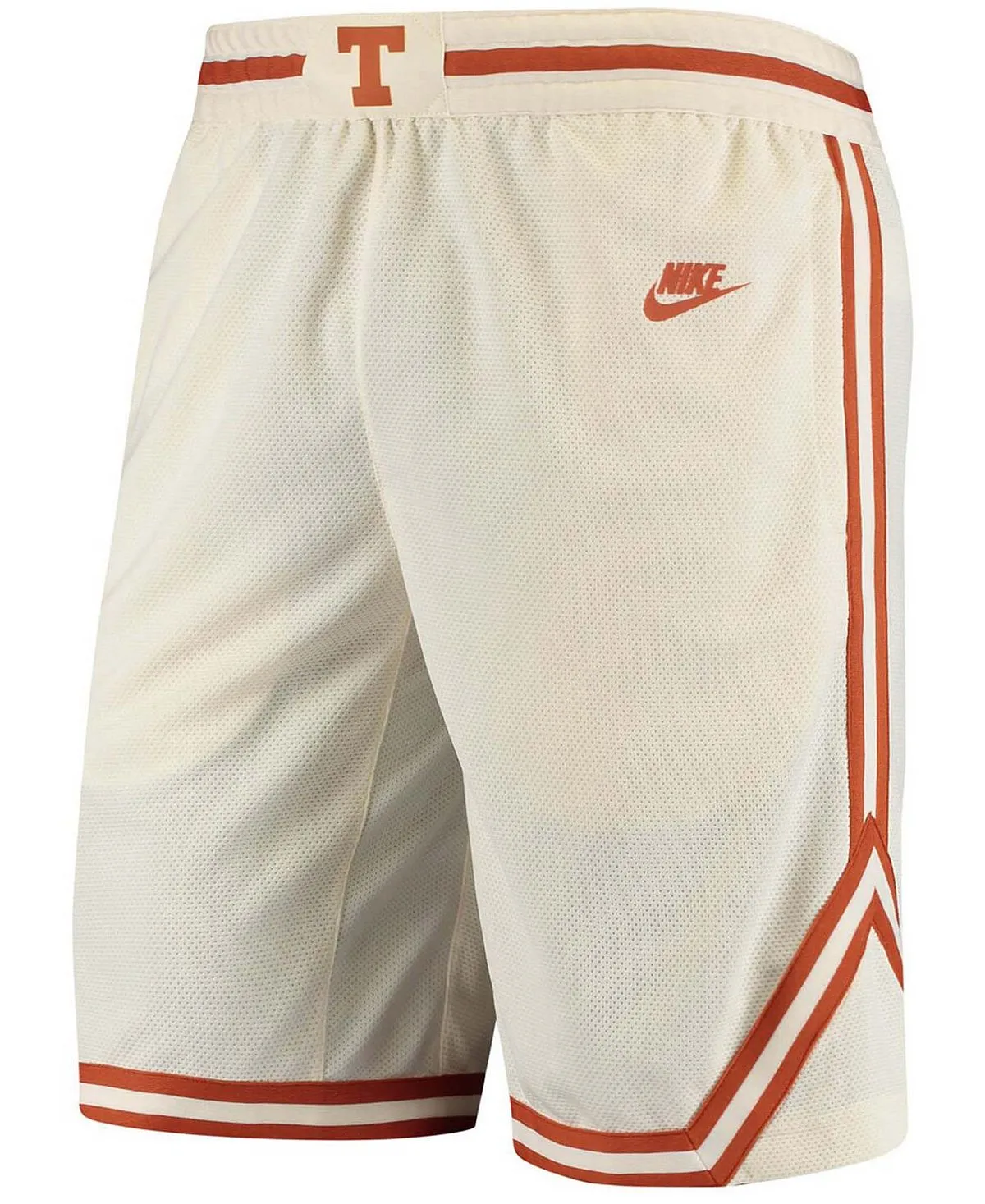 Men's texas longhorns retro replica performance Nike basketball shorts, cream