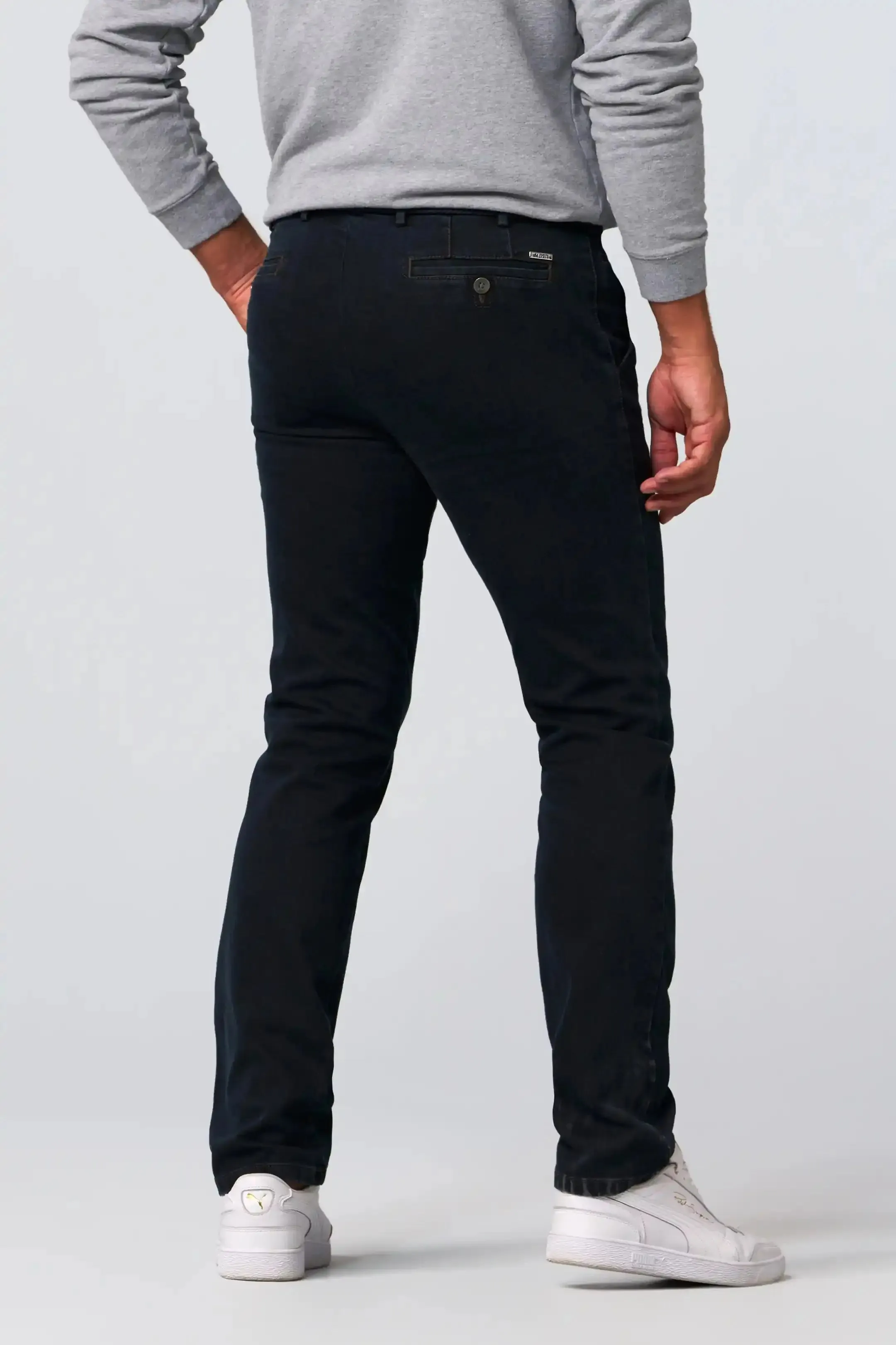 MEYER Roma Denim Trousers - 629 Stretch Core Spun - Navy