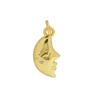 Moon face Charm For Charm Necklace & Bracelet