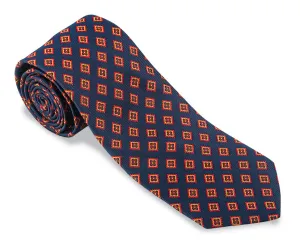 Navy Cedar Diamonds Necktie - F5350