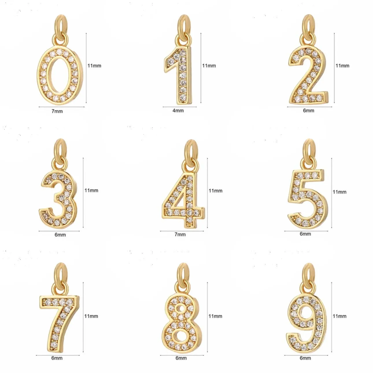 Number Charm For Charm Necklace & Bracelet