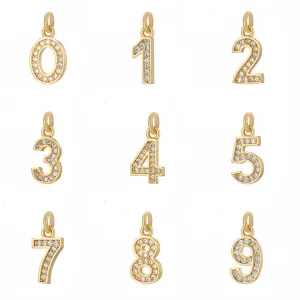 Number Charm For Charm Necklace & Bracelet