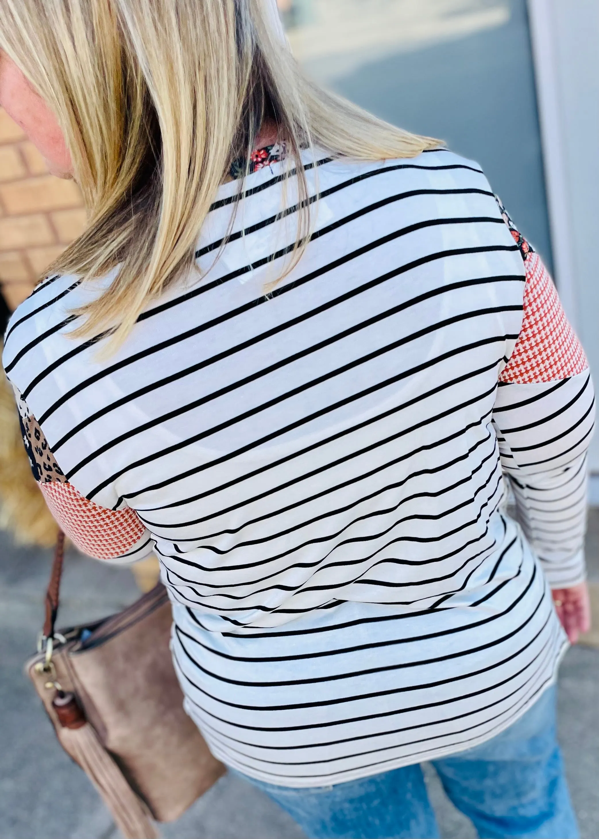 Olive Chevron Top