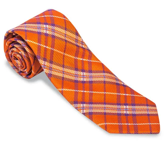 Orange Wilson Plaid Necktie - F2974